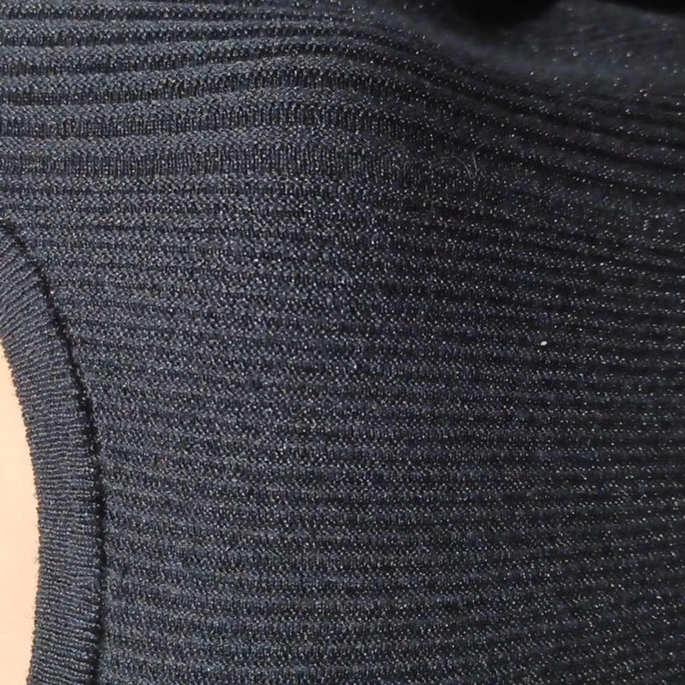 Alfani Women's Metallic Ribbed Sweater, Deep Black - Picture 4 of 10